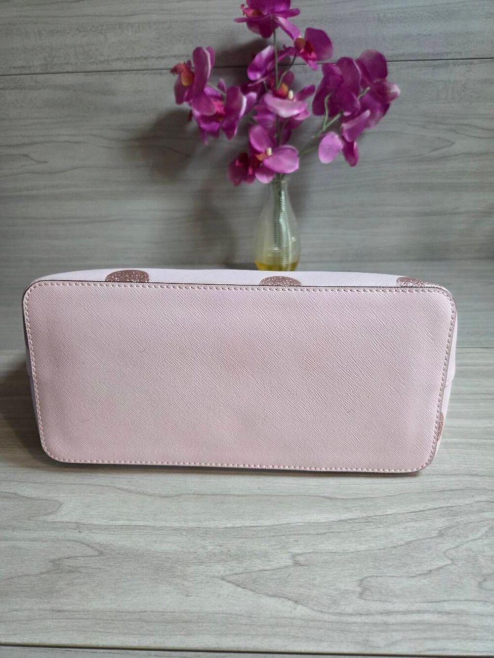 NWT Kate Spade Haven Lane Hani Pink Glitter Polka Dot Tote - Picture 5 of 7